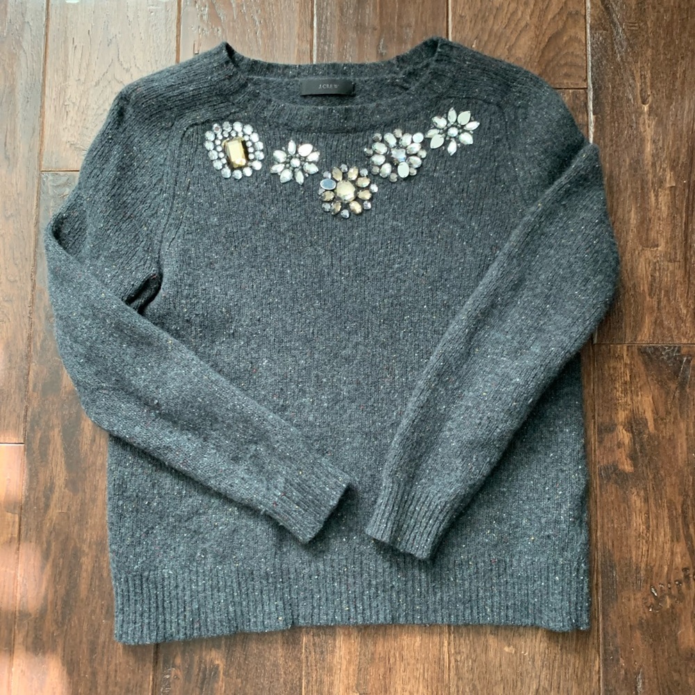 J Crew Jeweled Sweater